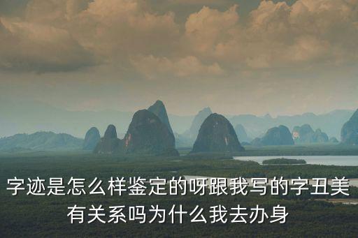 字跡是怎么樣鑒定的呀跟我寫的字丑美有關(guān)系嗎為什么我去辦身