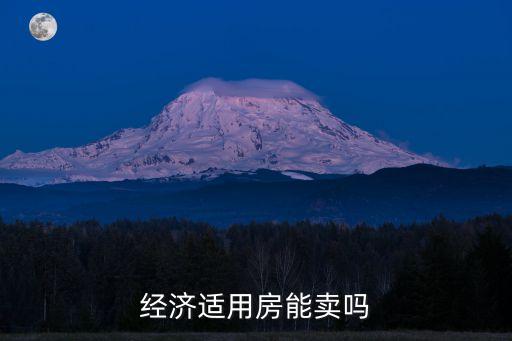 經(jīng)濟(jì)適用房能賣嗎