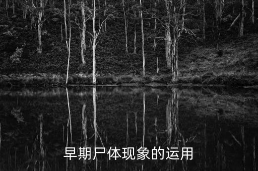 早期尸體現(xiàn)象的運用