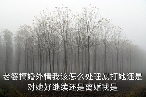 老婆搞婚外情我該怎么處理暴打她還是對(duì)她好繼續(xù)還是離婚我是