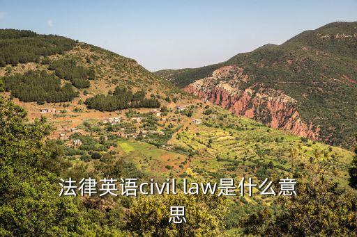法律的英文，法律英語(yǔ)civil law是什么意思