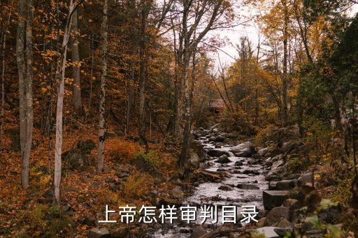 龍宗智，上帝怎樣審判目錄