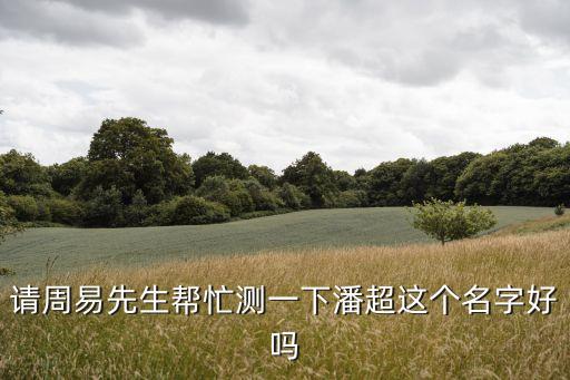 請周易先生幫忙測一下潘超這個名字好嗎