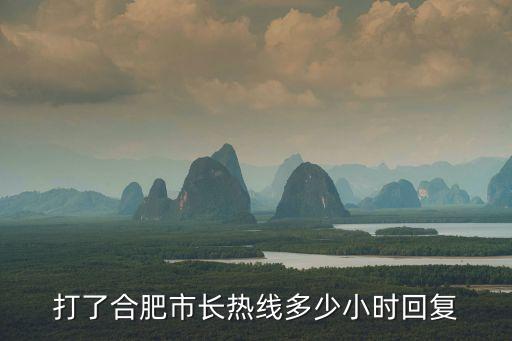 打了合肥市長熱線多少小時回復(fù)