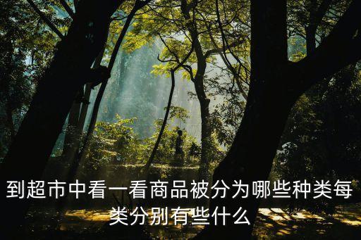 到超市中看一看商品被分為哪些種類每類分別有些什么