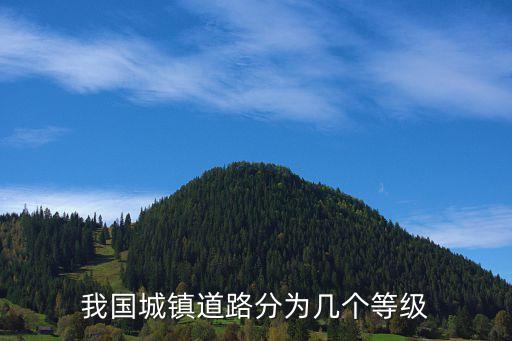 我國城鎮(zhèn)道路分為幾個等級