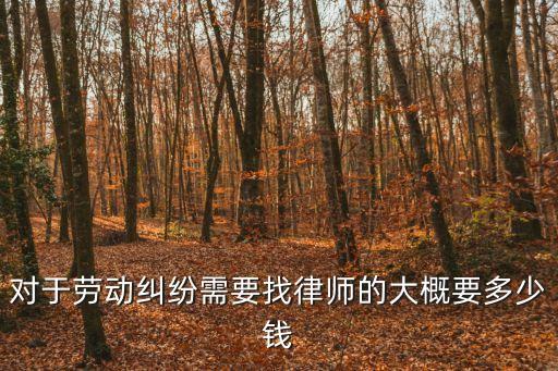對(duì)于勞動(dòng)糾紛需要找律師的大概要多少錢
