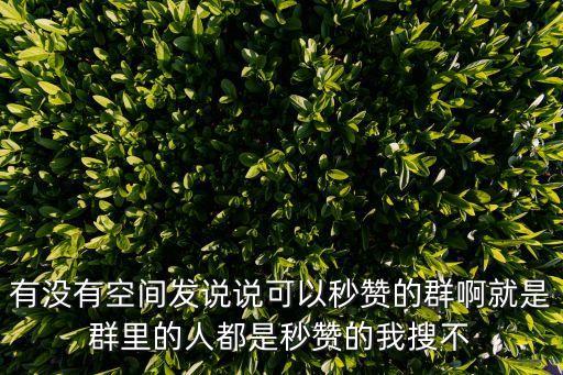 有沒有空間發(fā)說說可以秒贊的群啊就是群里的人都是秒贊的我搜不