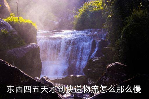 東西四五天才到快遞物流怎么那么慢