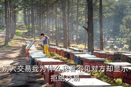 別人交易我為什么我看不見(jiàn)對(duì)方卻顯示拒絕交易