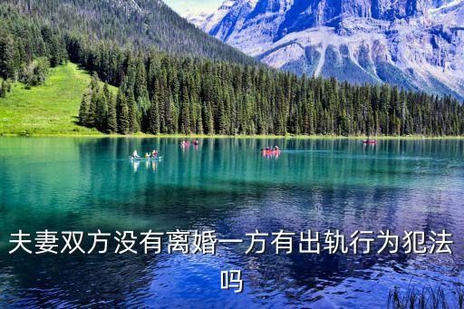 婚內(nèi)出軌犯法，夫妻雙方?jīng)]有離婚一方有出軌行為犯法嗎