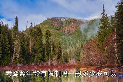 考駕照年齡有限制嗎一般多少歲可以