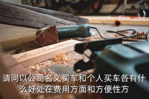 請(qǐng)問以公司名義買車和個(gè)人買車各有什么好處在費(fèi)用方面和方便性方