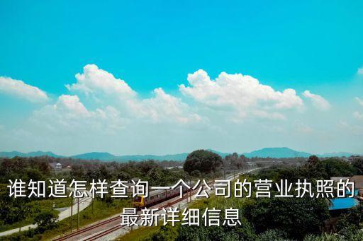 誰(shuí)知道怎樣查詢一個(gè)公司的營(yíng)業(yè)執(zhí)照的最新詳細(xì)信息