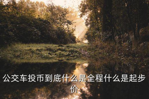 公交車投幣到底什么是全程什么是起步價(jià)