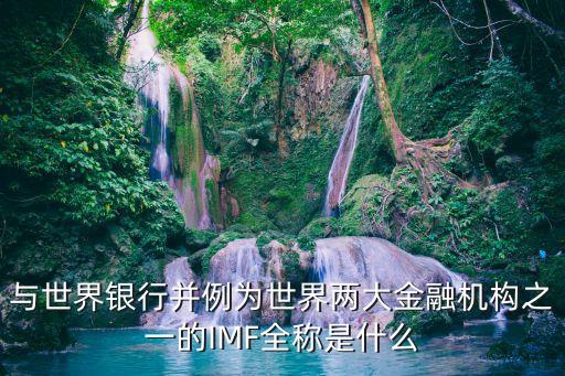 與世界銀行并例為世界兩大金融機(jī)構(gòu)之一的IMF全稱是什么