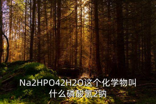 Na2HPO42H2O這個(gè)化學(xué)物叫什么磷酸氫2鈉