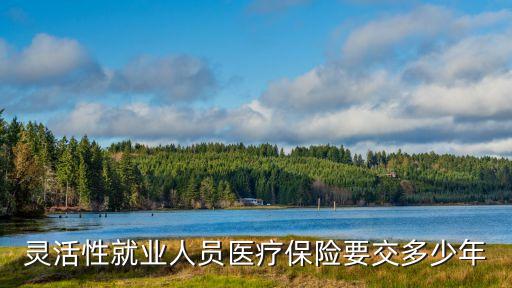 靈活性就業(yè)人員醫(yī)療保險要交多少年
