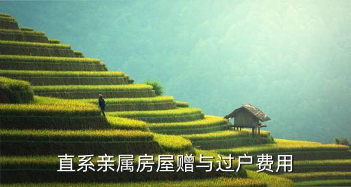直系親屬房屋贈與過戶費用