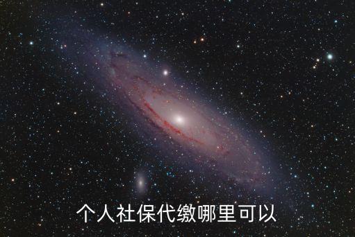 個(gè)人社保代繳哪里可以
