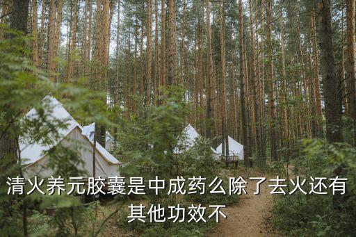 清火養(yǎng)元膠囊是中成藥么除了去火還有其他功效不