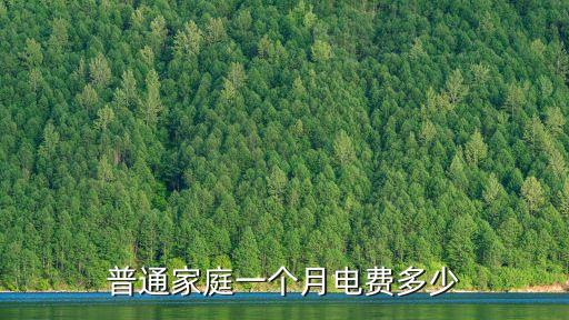 普通家庭一個月電費多少