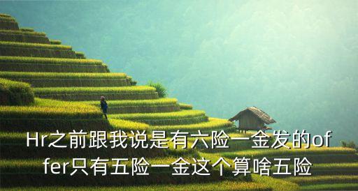 Hr之前跟我說是有六險(xiǎn)一金發(fā)的offer只有五險(xiǎn)一金這個(gè)算啥五險(xiǎn)
