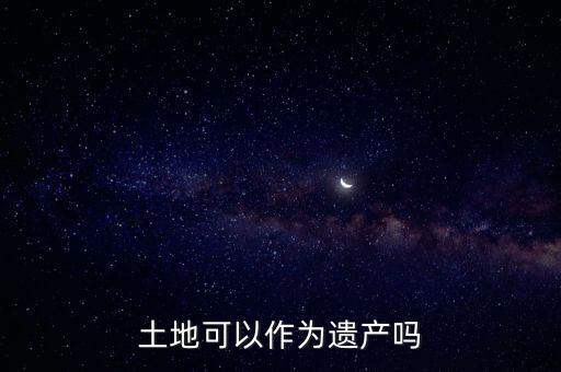 土地可以作為遺產(chǎn)嗎