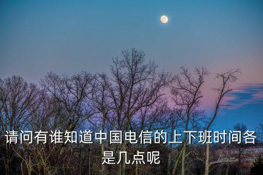 請(qǐng)問有誰知道中國電信的上下班時(shí)間各是幾點(diǎn)呢