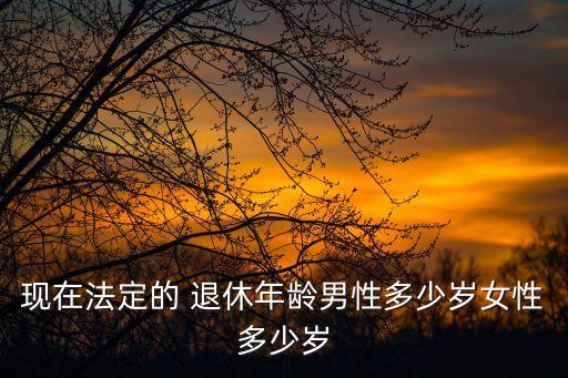 現(xiàn)在法定的 退休年齡男性多少歲女性多少歲