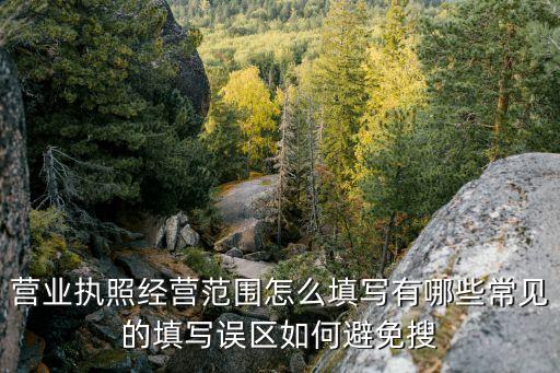營業(yè)執(zhí)照經(jīng)營范圍怎么填寫有哪些常見的填寫誤區(qū)如何避免搜