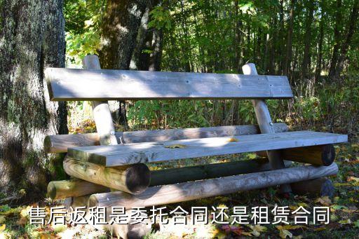 售后返租是委托合同還是租賃合同