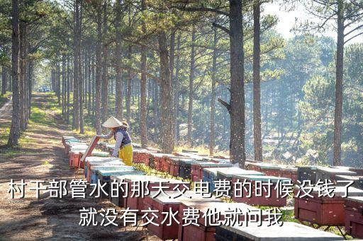 村干部管水的那天交電費(fèi)的時候沒錢了就沒有交水費(fèi)他就問我