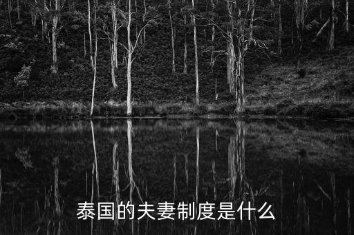 泰國的夫妻制度是什么