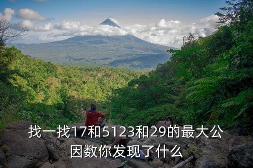 找一找17和5123和29的最大公因數(shù)你發(fā)現(xiàn)了什么