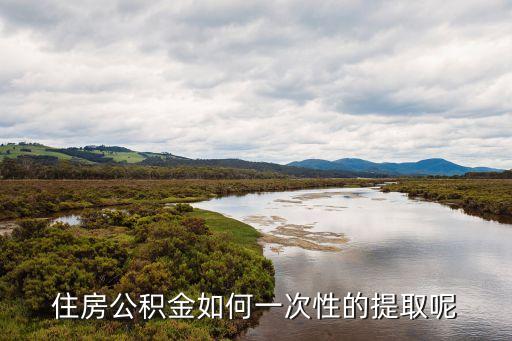 公積金一次性提取，住房公積金如何一次性的提取呢