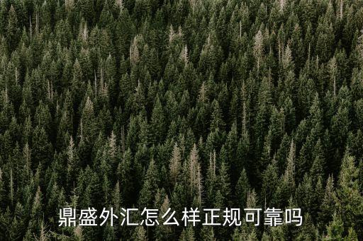 鼎盛外匯怎么樣正規(guī)可靠嗎