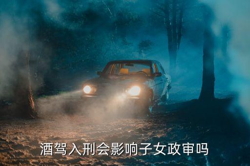 醉駕影響子女政審嗎，酒駕入刑會影響子女政審嗎