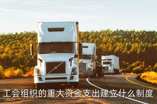 工會(huì)組織的重大資金支出建立什么制度