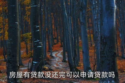 二手房可以分期嗎，房屋有貸款沒還完可以申請貸款嗎