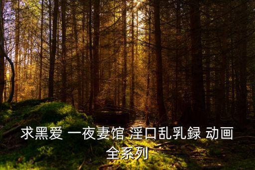 求黑愛 一夜妻館 淫口亂乳録 動畫全系列