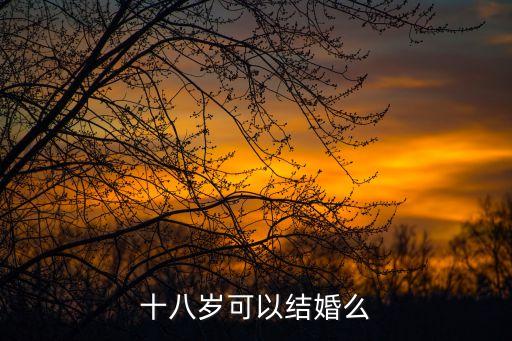 18歲結(jié)婚，18歲能結(jié)婚嗎