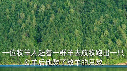 一位牧羊人趕著一群羊去放牧跑出一只公羊后他數(shù)了數(shù)羊的只數(shù)