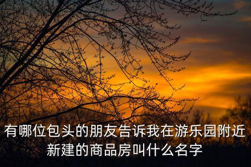有哪位包頭的朋友告訴我在游樂園附近新建的商品房叫什么名字