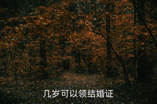 多大可以領結婚證，幾歲可以領結婚證