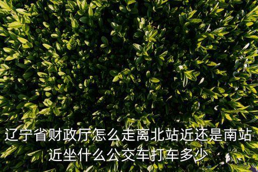 遼寧省財政局，遼寧省財政廳怎么走離北站近還是南站近坐什么公交車打車多少