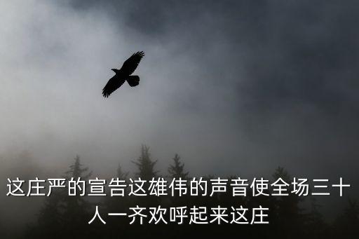這莊嚴(yán)的宣告這雄偉的聲音使全場(chǎng)三十人一齊歡呼起來(lái)這莊
