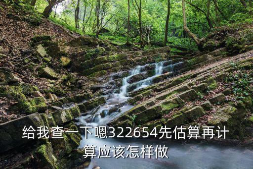 給我查一下嗯322654先估算再計(jì)算應(yīng)該怎樣做