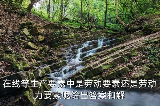在線等生產(chǎn)要素中是勞動(dòng)要素還是勞動(dòng)力要素呢給出答案和解