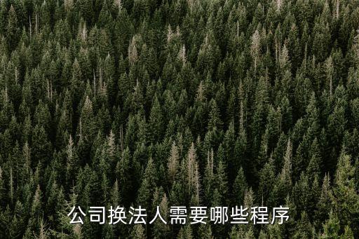 公司換法人需要哪些程序